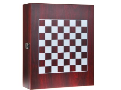 Dárková kazeta s šachy na tři láhve vína a s 12 doplňky