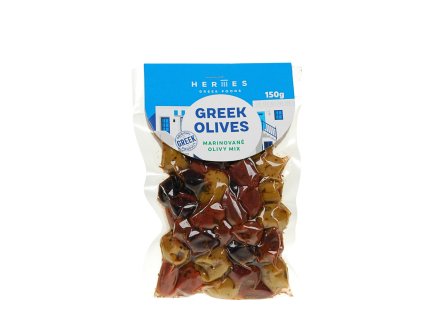 Olivy MIX bez pecky marinované KALAMATA, 150g - Copil, Volos z.p. Řecko