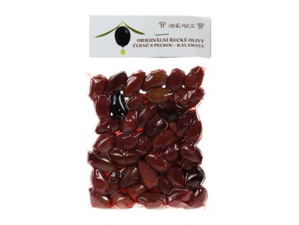 Olivy černé s peckou KALAMATA, 150g - Copil, Volos z.p. Řecko