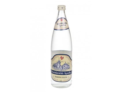 Pohled přední na láhev Vratislavická kyselka - přírodně perlivá minerální voda 750 ml