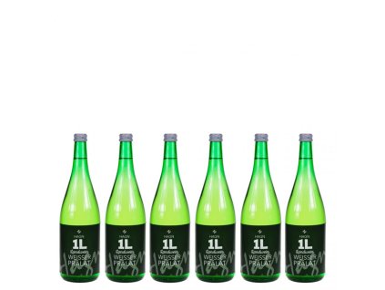 Pohled přední na láhev Šest litrovek polosuchého cuvée z vinařství HAGN, AT