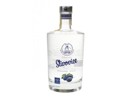 Přední pohled na láhev Slivovice, 500 ml, 50 % - Palírna Kuželov