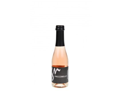 Přední pohled na láhev Rosé PRICCOBELLO, perlivé suché víno, 200 ml, Rakousko - HAGN