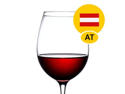 Sklenice červeného vína Blauburger