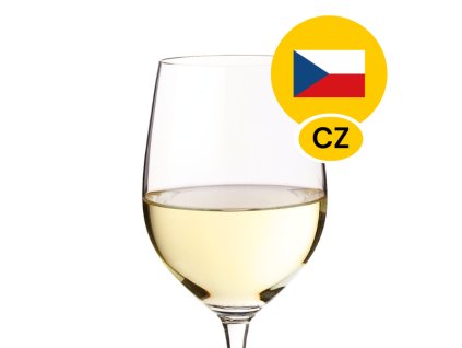 Sklenice bílého stáčeného vína Chardonnay