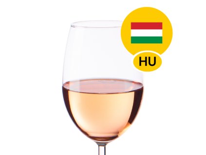 Sklenička růžového stáčeného vína