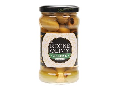 Řecké olivy zelené bez pecky, 290 / 140g - MEDBEST S.A. Řecko