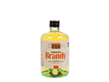 Přední pohled na láhev Znojemská BRANDY - NOBILE AMERICAN BLEND, 500 ml, 50 %
