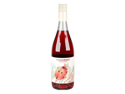 Pohled přední na láhev Hroznový mošt Zweigeltrebe 2025 – THAYA