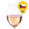 Sklenice růžového stáčeného vína CZ