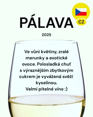 Máme skvělou zprávu 🥳 Oblíbená Pálava je zpět. Navazující ročník 2025 se opět vydařil a přijďte, dáme vám ochutnat 🥂....