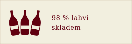 lahve s oznámením 98% lahví skladem