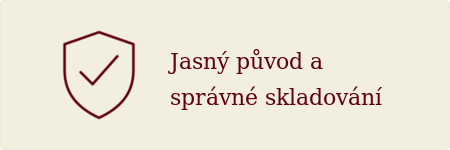 znak  označující, že lahve mají  jasný původ a  správné skladování