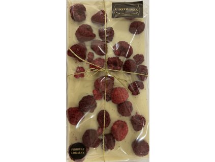 BÍLÁ ČOKOLÁDA S MALINAMI