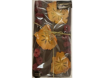 MLÉČNÁ ČOKOLÁDA S MALINAMI A KAKI