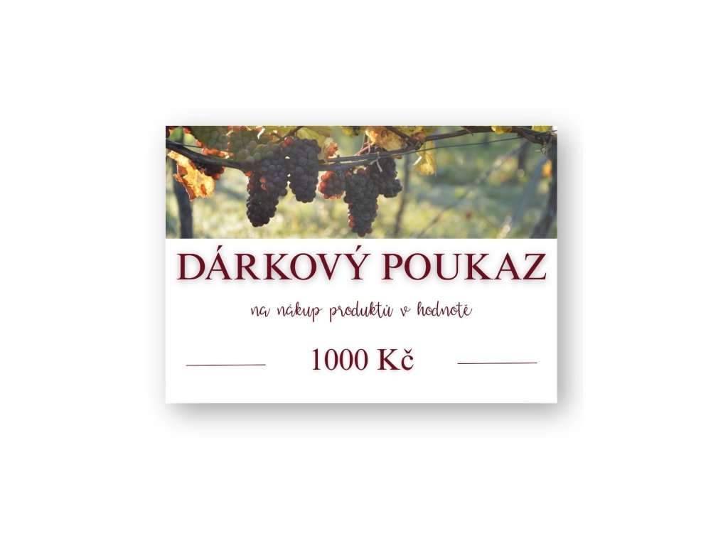 Dárkový poukaz na nákup produktů