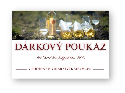 Dárkový poukaz na degustaci vína