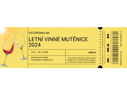 Vstupenka na Letní vinné Mutěnice 2024