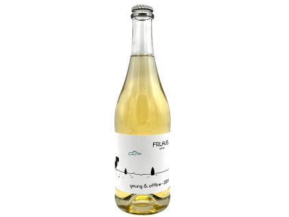 Young & Offline bílé, první víno 2024 zemské, FRLAUS - naturální bílé víno, suché