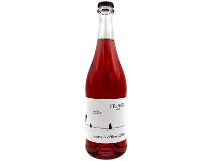 Young & Offline rosé, první víno 2024 zemské, FRLAUS - naturální růžové víno, suché