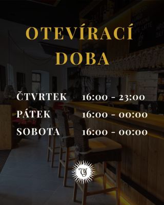 Od března se vracíme k naší klasické otevírací době 🍷 Nově máme opět otevřeno i ve čtvrtek. Těšíme se na vás u sklenky...