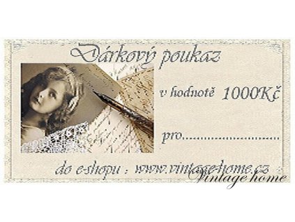 Dárkový poukaz - 1000Kč