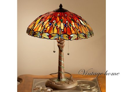 Stolní lampa Tiffany DRAGONFLY - Ø 45*56 cm 2x E27 / Max 60W