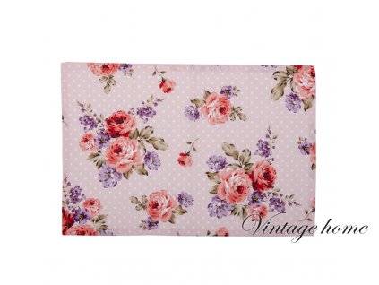 dtr40 placemats set of 6 4833 cm red violet white cotton roses rectangle