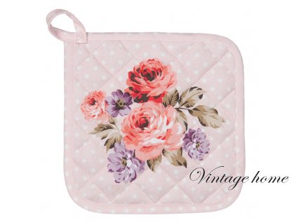 dtr45 pot holder 2020 cm pink cotton flowers square oven glove