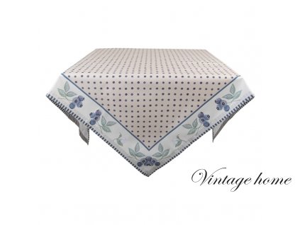 bbf01 square tablecloth 100100 cm beige blue cotton blueberries square tablecloth table linen