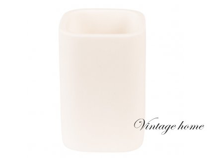 65027 toothbrush holder 7x7x10 cm white ceramic square