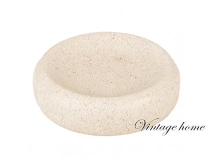 65031 soap dish o 11x3 cm beige ceramic round