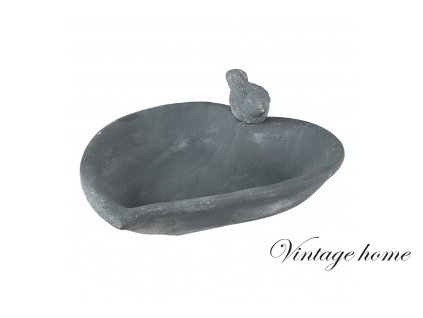 6te0478 bird feeder heart 26x26x10 cm grey stone (1)