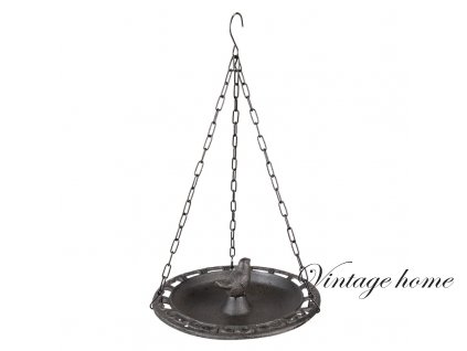 6y5288 bird bath o 23x8 36 cm brown iron