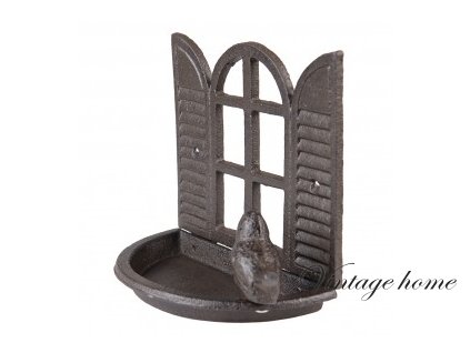 6y5287 bird bath window 18x10x16 cm brown iron (1)