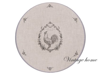 dfr85 charger plate o 33 cm beige melamine rooster