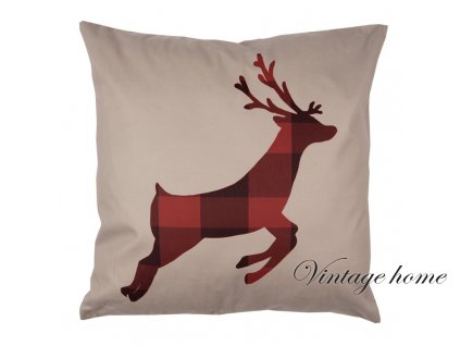 tx22 cushion cover 45x45 cm red brown polyester deer pillow cover