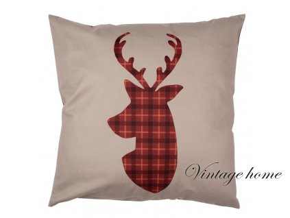 tx21 cushion cover 45x45 cm red brown polyester deer pillow cover