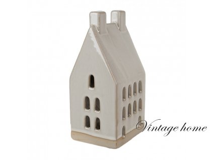 bezova dekorace porcelanovy domek s led svetylky christmas house l 9818 cm1