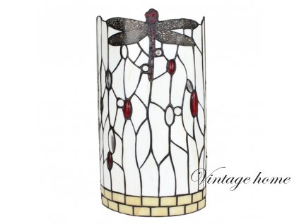 bila nastenna lampa tiffany s vazkou dragonfly 201036 cm e14max 225w (1)