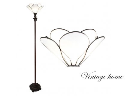 bila stojaci tiffany lampa ve tvaru kvetu flower white r 31183 cm e27max 140w