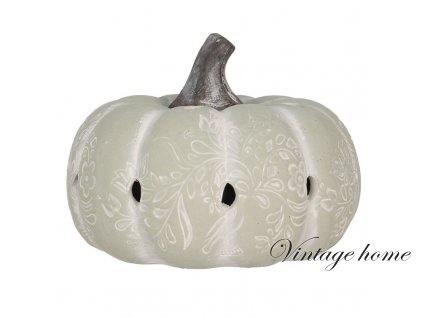 6te0497 decoration pumpkin o 23x18 cm green stone