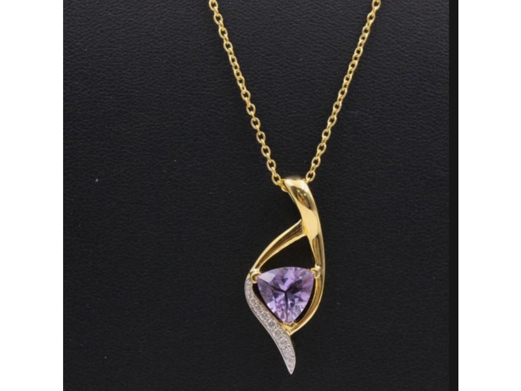 stribrny nahrdelnik s ametystem zirkony 199326862