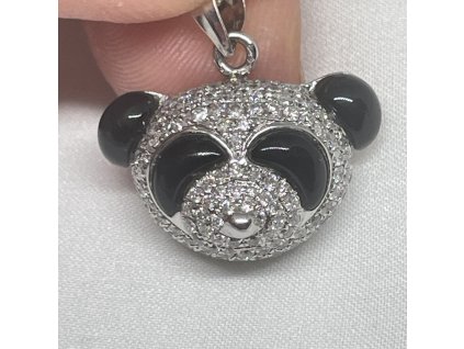 18k zlato diamantový přívěs 0,90ct design panda