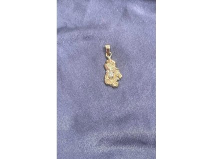 Originální přívěs s diamantem ze zlata