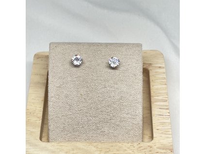 Zlato 14k ryzost 585/1000 náušnice se zirkony