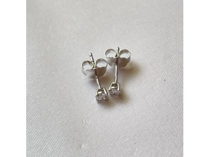 Stříbrné náušnice s diamanty 0,25 ct Stříbro 925/1000