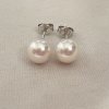 Náušnice bílé zlato 585/1000 bílé perly