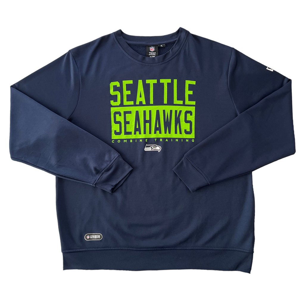 nfl teams vintage crewneck mikina modrá seattle seahawks