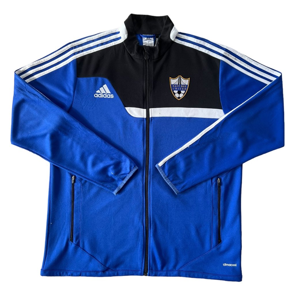 adidas vintage zipper mikina east bay united modrá černá